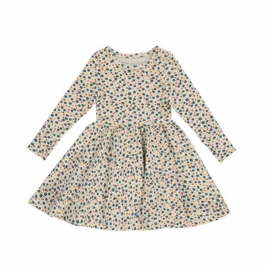 Long Sleeve Twirl Dress - Meadow