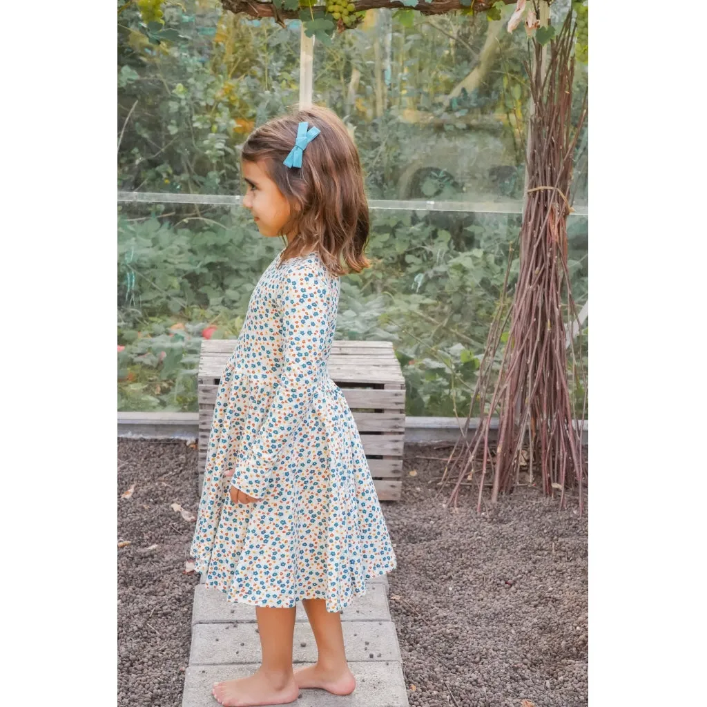 Long Sleeve Twirl Dress - Meadow