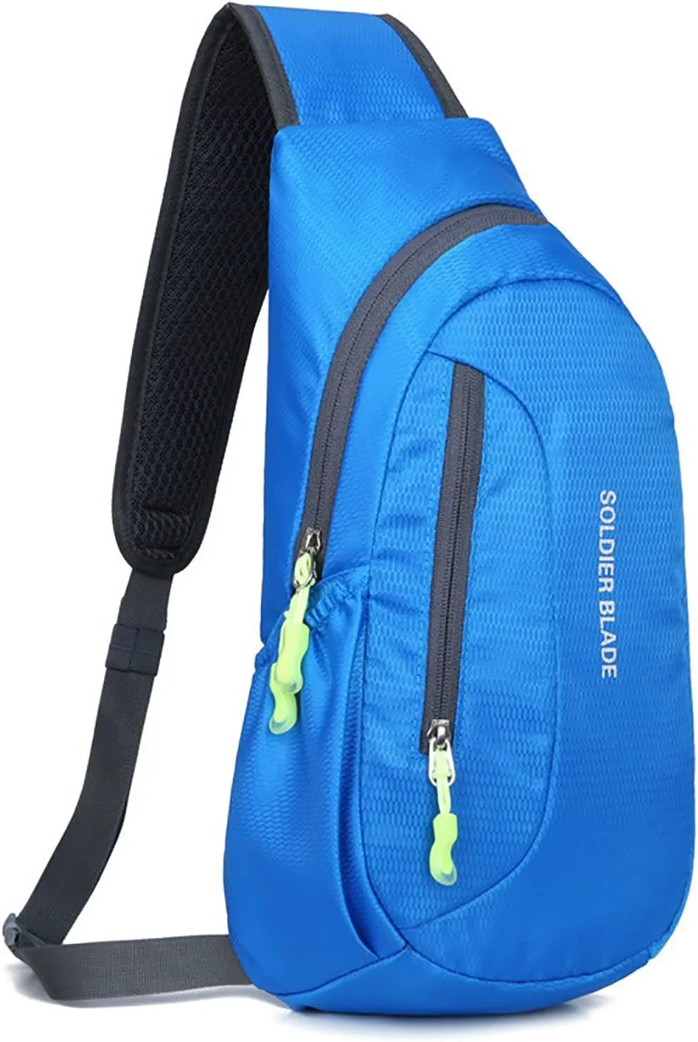 Man Women Outdoor Multifunctional Sling Backpack Fashionable Casual Shoulder Messenger Bag Hiking Chest Bag (Blue, A)