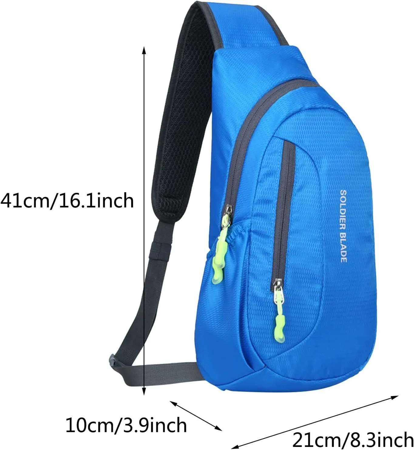 Man Women Outdoor Multifunctional Sling Backpack Fashionable Casual Shoulder Messenger Bag Hiking Chest Bag (Blue, A)