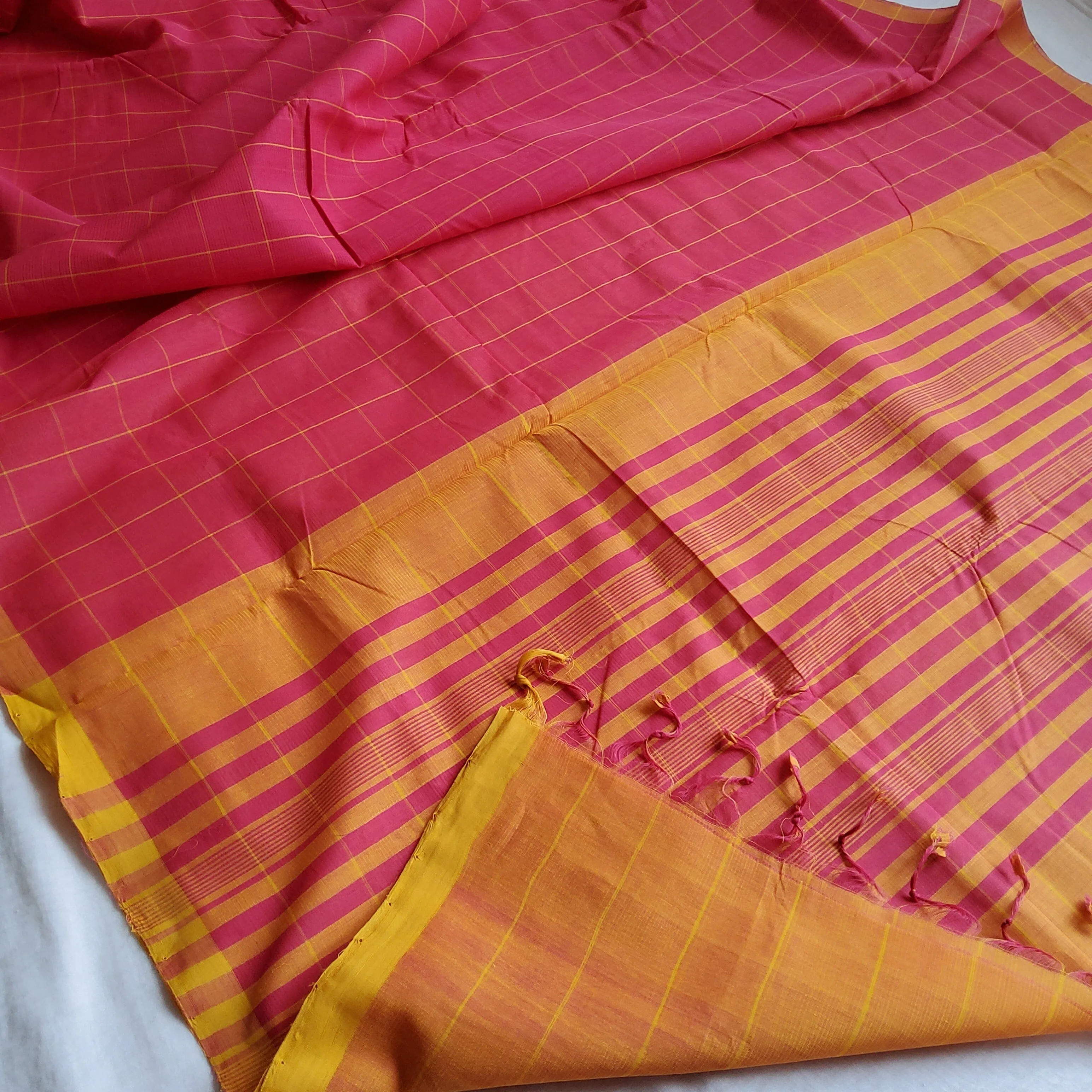Mangalagiri Cotton Hand Woven  Saree #