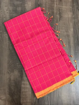 Mangalagiri Cotton Hand Woven  Saree #