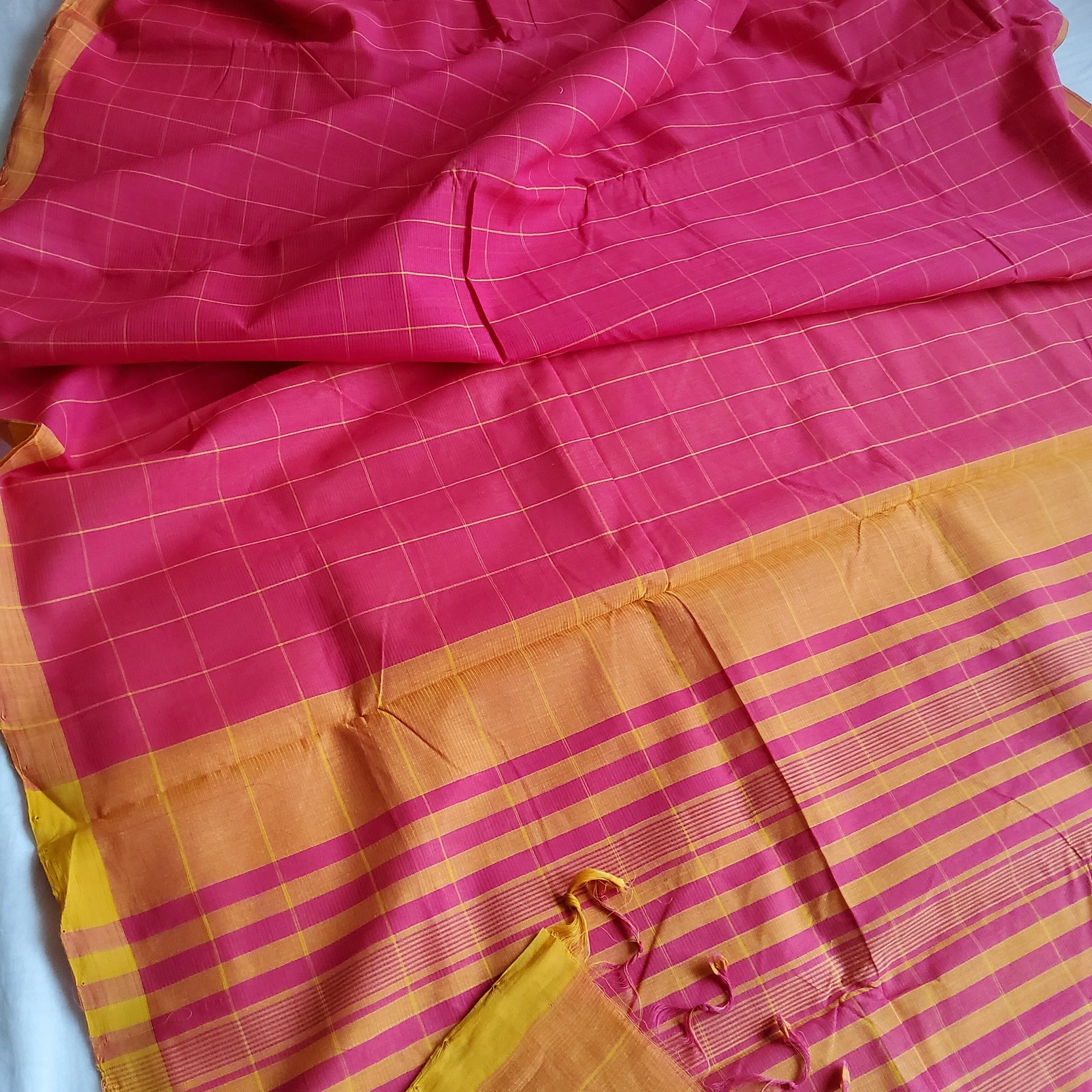 Mangalagiri Cotton Hand Woven  Saree #
