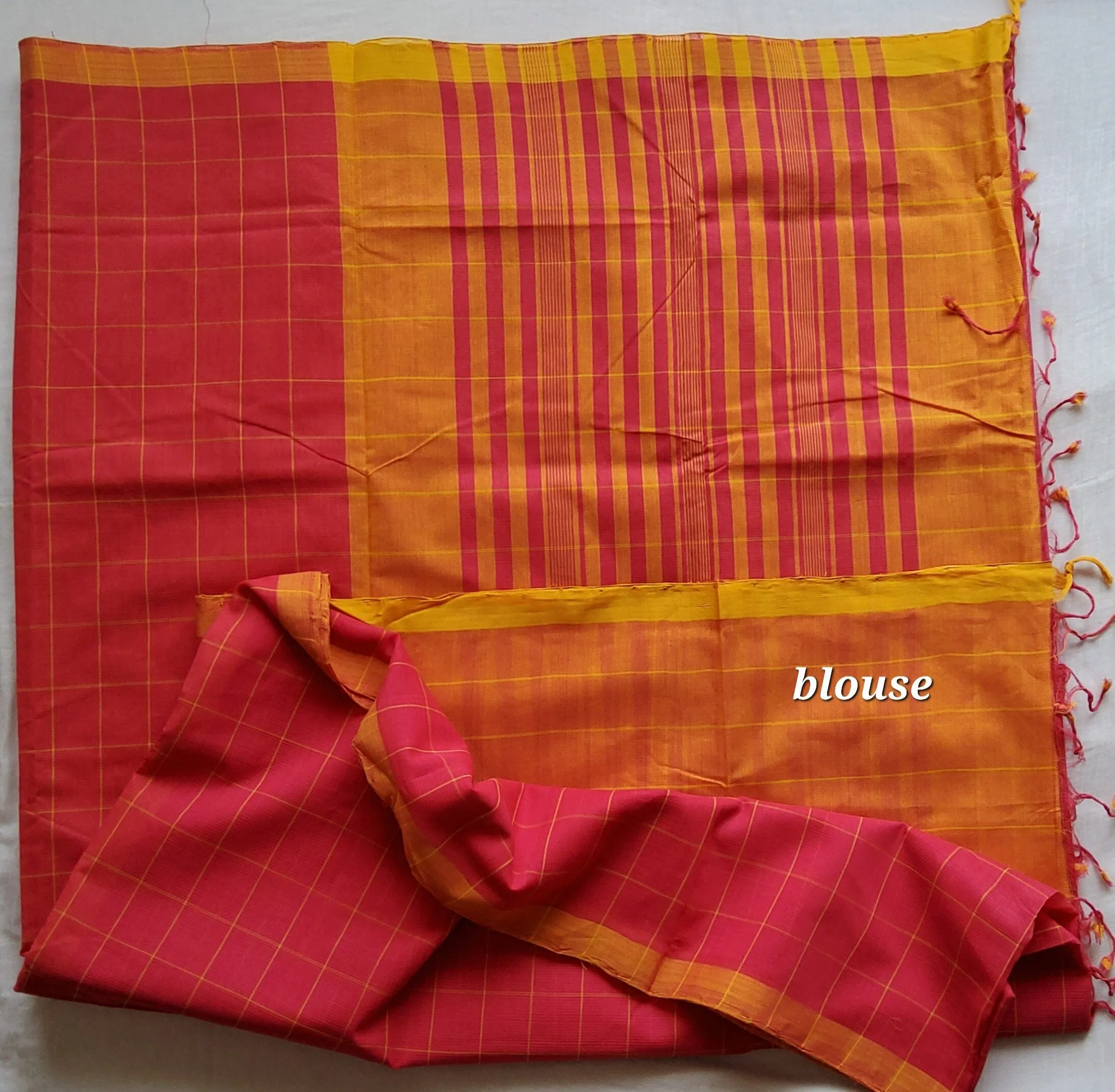Mangalagiri Cotton Hand Woven  Saree #