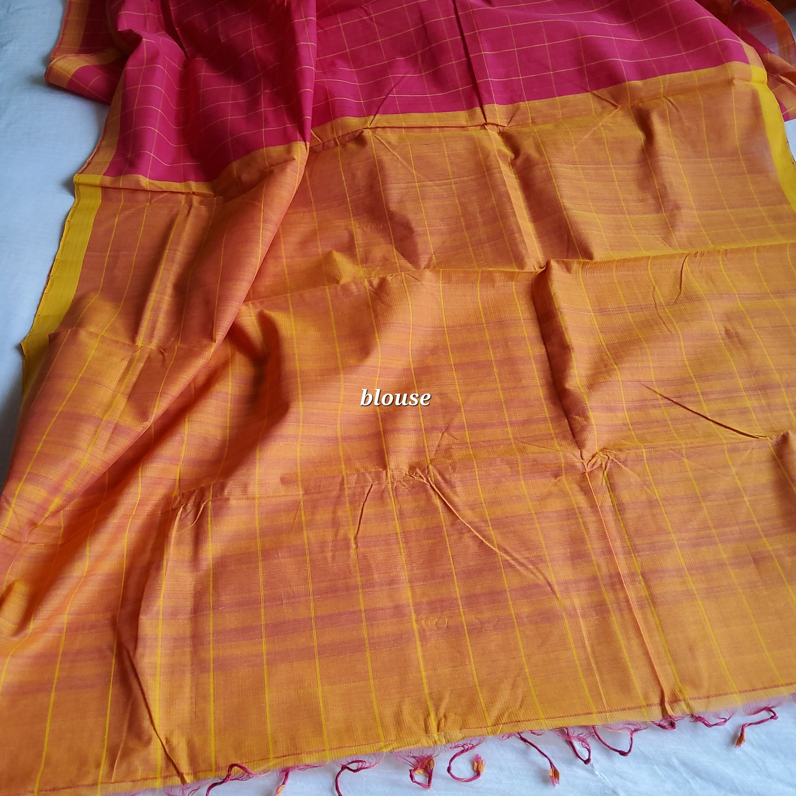 Mangalagiri Cotton Hand Woven  Saree #