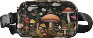 MCHIVER Colorful Plants Mushrooms Fanny Pack for Women Men Crossbody Belt Bag Fashion Waist Packs Purse with Adjustable Strap Waist Pouch for Outdoors Workout Travel