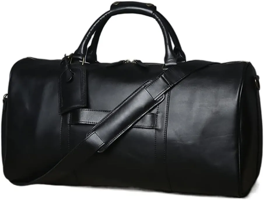 Men's Hand Luggage Bag Travel Bag Geunine Leather Large Capacity Single Shoulder Messenger For 15 Inch Laptop
