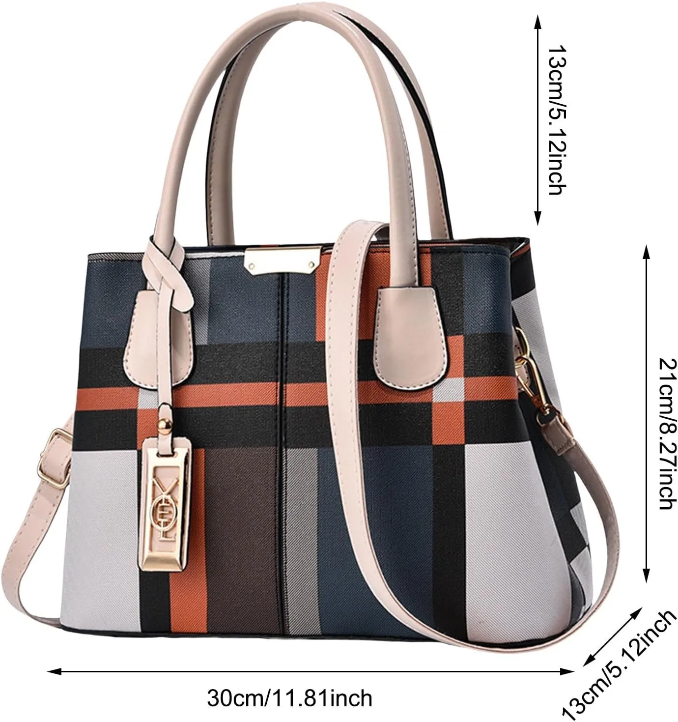 Messenger Tote Bag for Women Shoulder Hobo Bags Top Handle Satchel Purses Purse and Wallet Set for Women(Black)