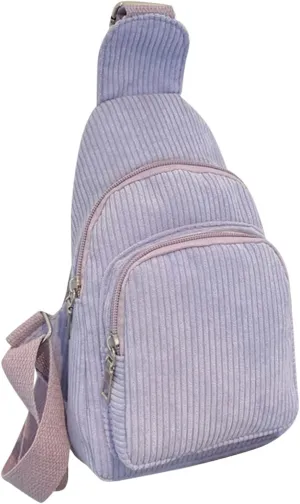 Mini Corduroy Sling Bags Women Shoulder Bag Chest Bags Purse Bag Package Nylon Shoulder Bag Shoulder (Purple, One Size)