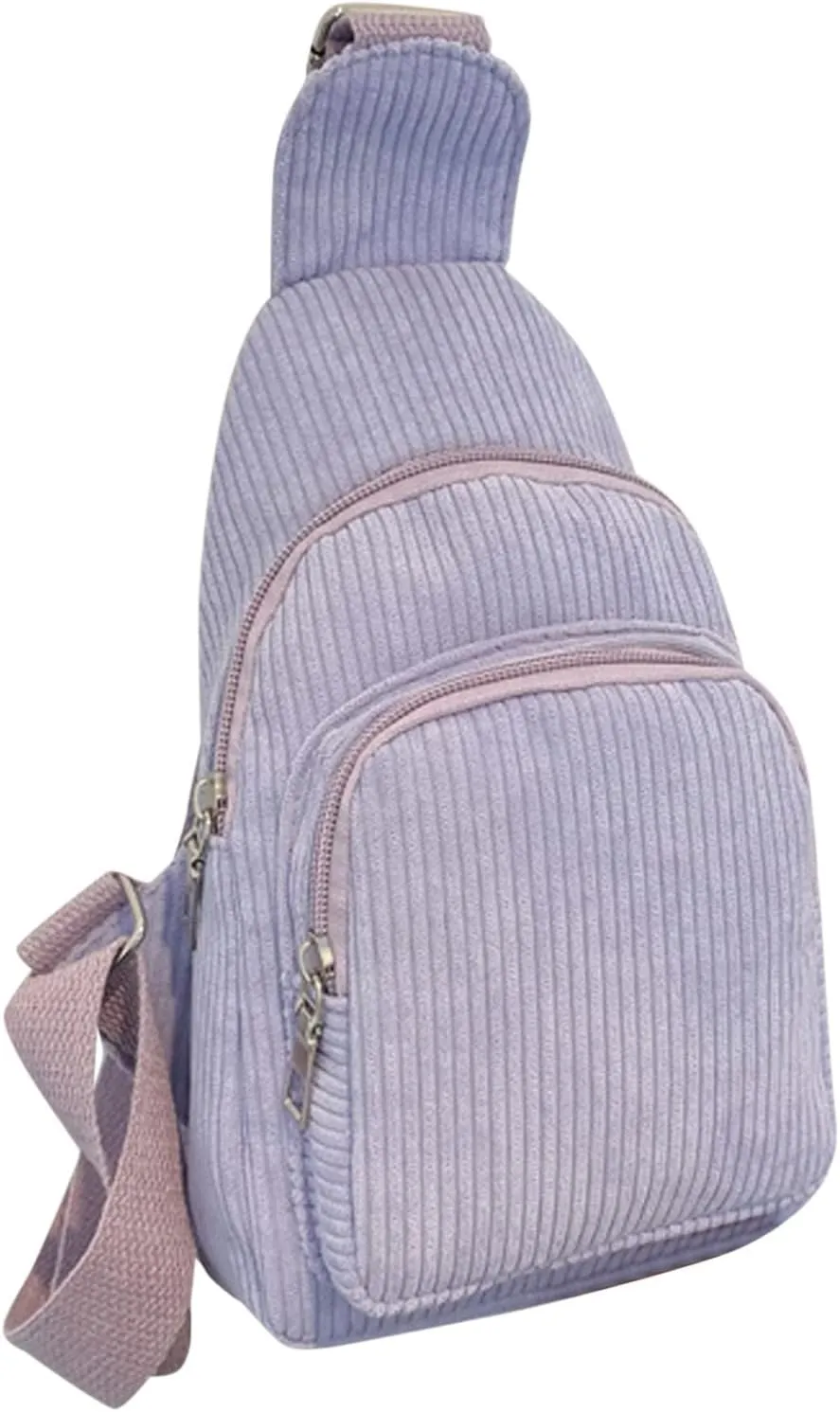 Mini Corduroy Sling Bags Women Shoulder Bag Chest Bags Purse Bag Package Nylon Shoulder Bag Shoulder (Purple, One Size)