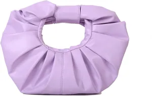 mini purses for women shoulder bag Ruched PU Leather Hobo Handbag knot bag Shoulder Bag