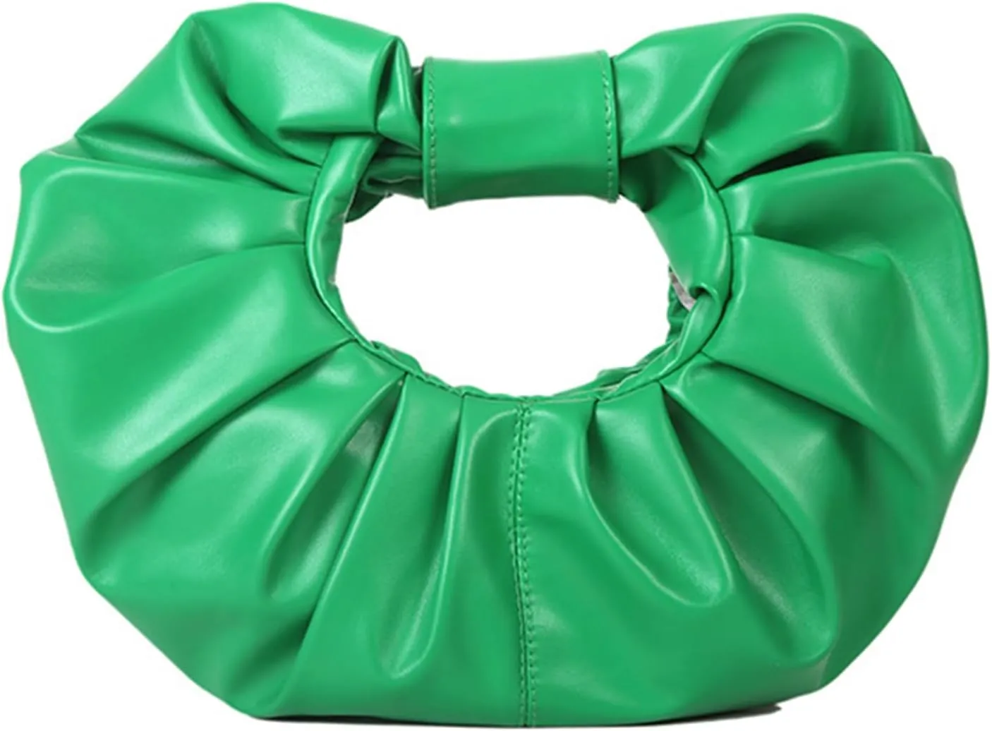 mini purses for women shoulder bag Ruched PU Leather Hobo Handbag knot bag Shoulder Bag