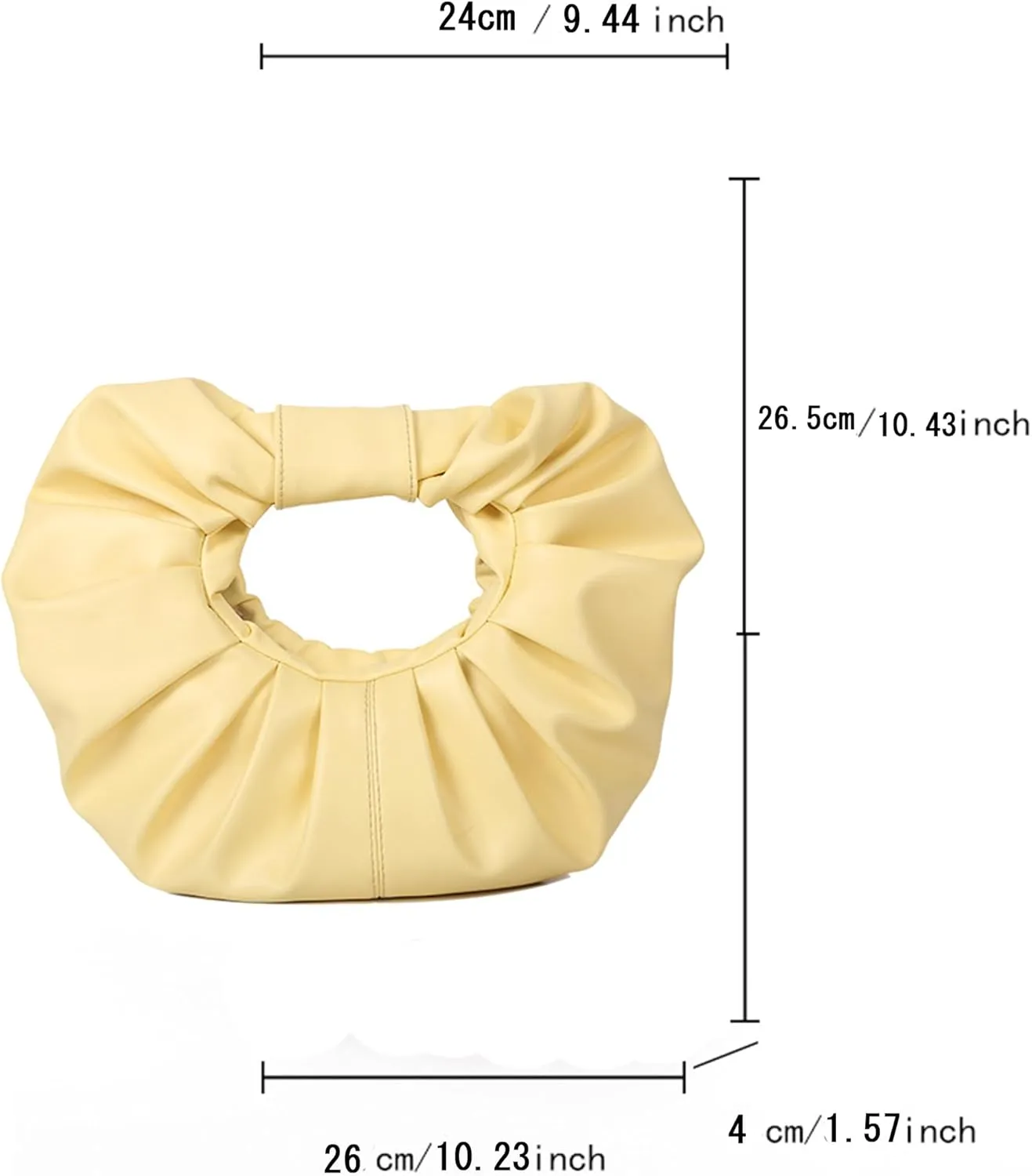 mini purses for women shoulder bag Ruched PU Leather Hobo Handbag knot bag Shoulder Bag