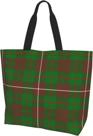 Modern Tartan Tote Bag For Women Weekender Travel Bag Reusable Grocery Bags Large Totes Handbags