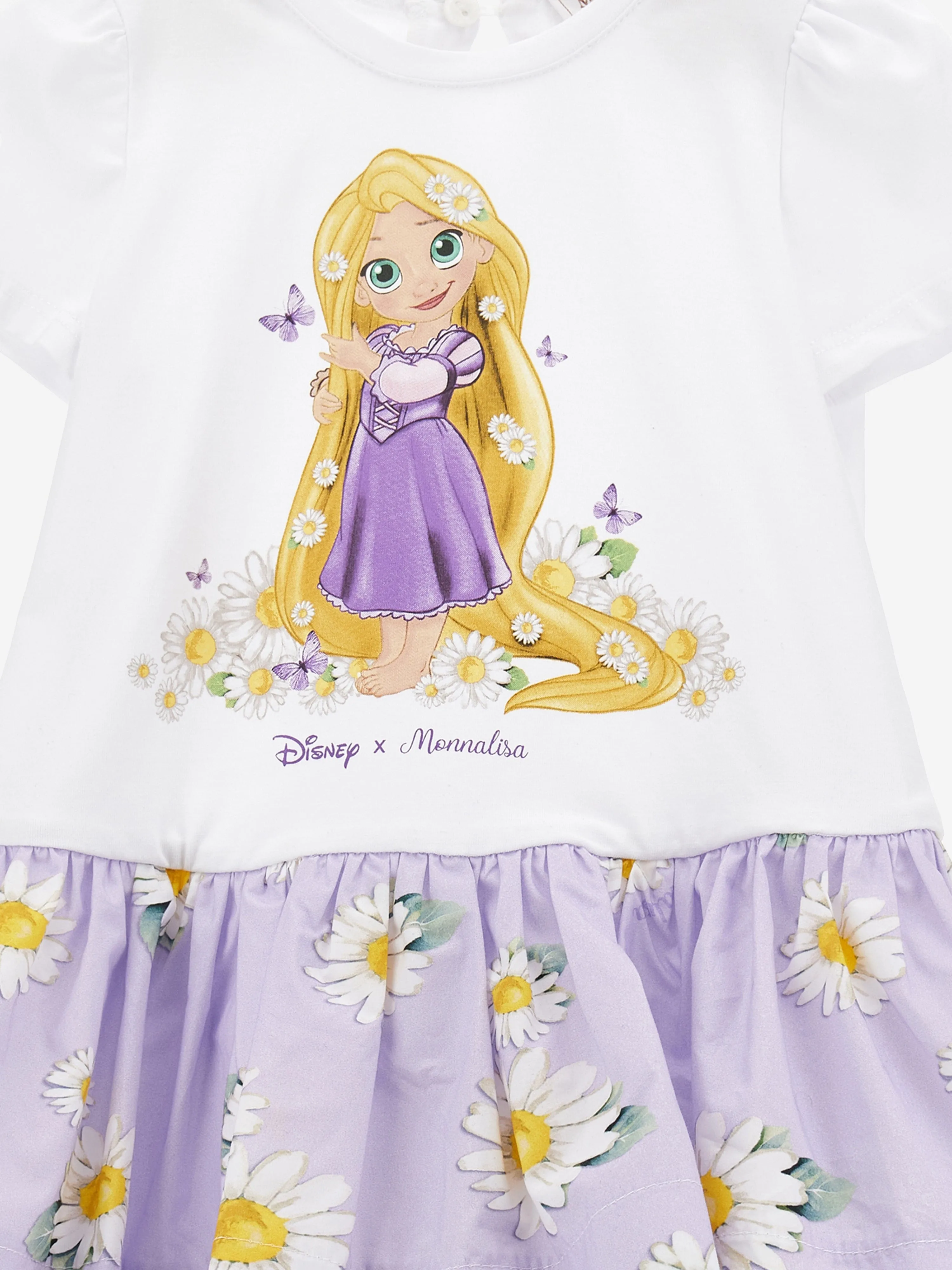 Monnalisa Baby Girls Princess Jersey Dress in White