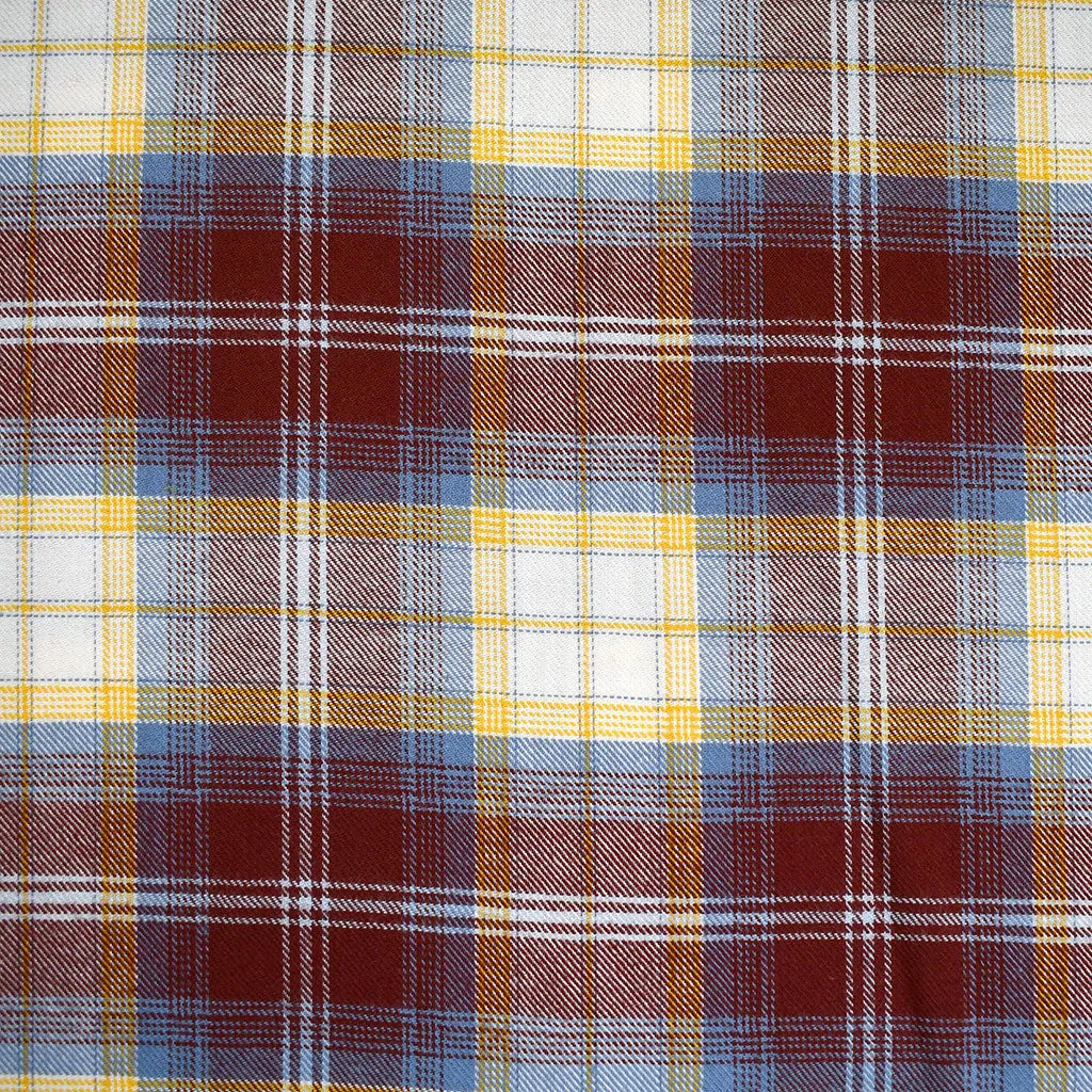 Multi Plaid Cotton Flannel Shirting Rust/Vanilla