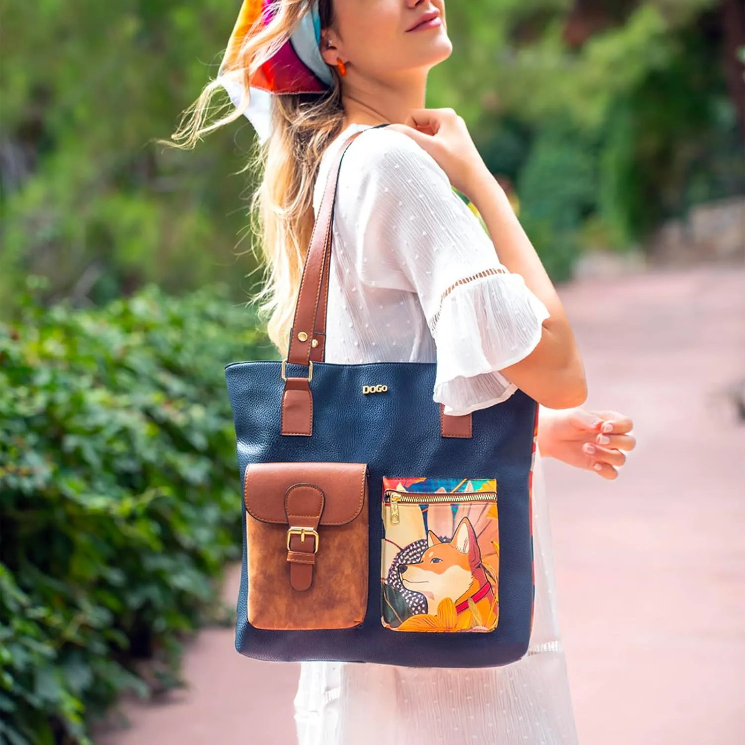 Multi Pocket Shoulder Bags for Women - Vegan Leather and Unique Design Handmade Womens Bags