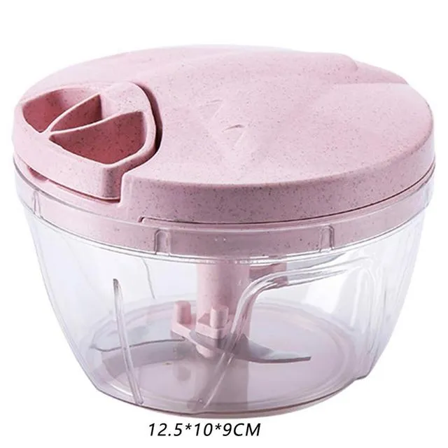 Multifunction Garlic Chopper High Speedy Chopper Vegetable Cutter Fruit Twist Shredder Manual Meat Grinder Garlic Crusher