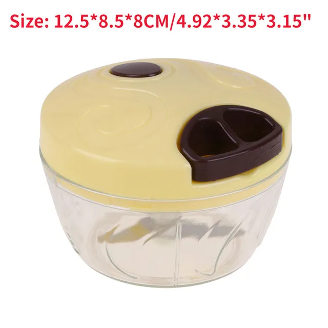 Multifunction Garlic Chopper High Speedy Chopper Vegetable Cutter Fruit Twist Shredder Manual Meat Grinder Garlic Crusher