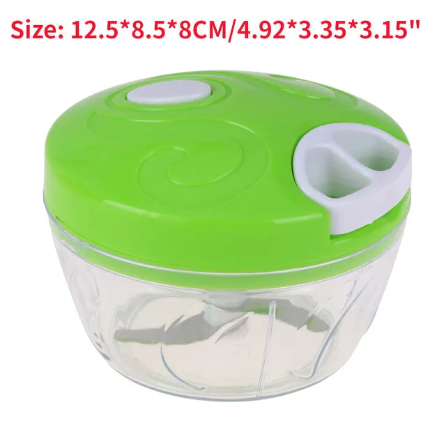 Multifunction Garlic Chopper High Speedy Chopper Vegetable Cutter Fruit Twist Shredder Manual Meat Grinder Garlic Crusher