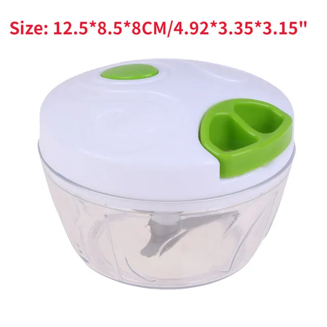 Multifunction Garlic Chopper High Speedy Chopper Vegetable Cutter Fruit Twist Shredder Manual Meat Grinder Garlic Crusher