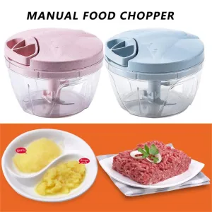 Multifunction Garlic Chopper High Speedy Chopper Vegetable Cutter Fruit Twist Shredder Manual Meat Grinder Garlic Crusher