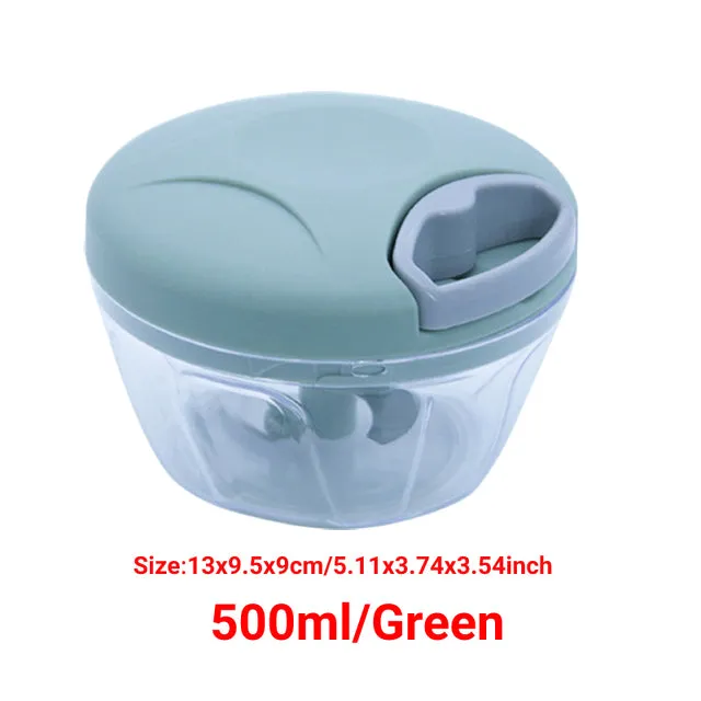 Multifunction Garlic Chopper High Speedy Chopper Vegetable Cutter Fruit Twist Shredder Manual Meat Grinder Garlic Crusher
