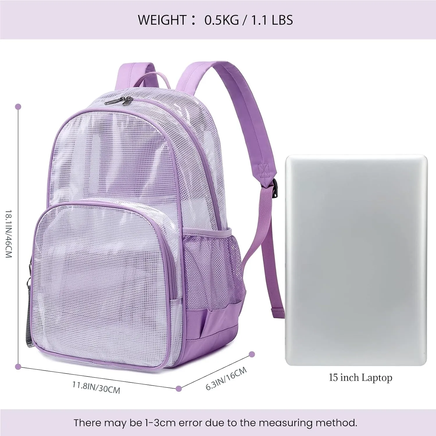 mygreen Clear Backpack, Heavy Duty School Bag for 15.6 Laptop