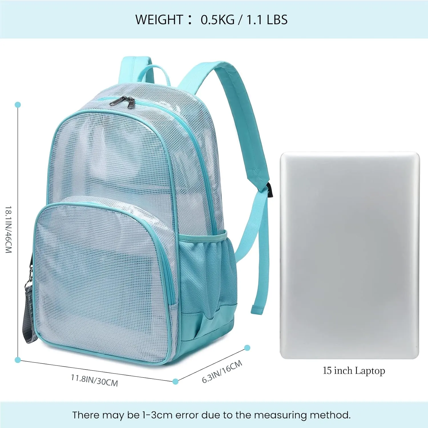 mygreen Clear Backpack, Heavy Duty School Bag for 15.6 Laptop