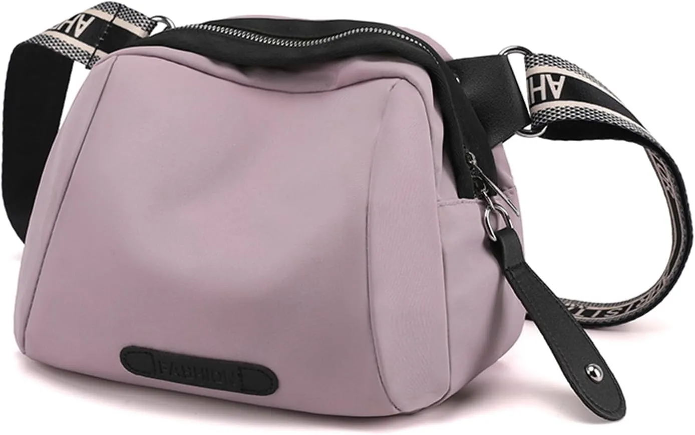 New Fashionable Casual Shoulder Bag Lightweight Nylon Fabric Women Crossbody Bags Mens Messenger Tote (Purple, One Size)