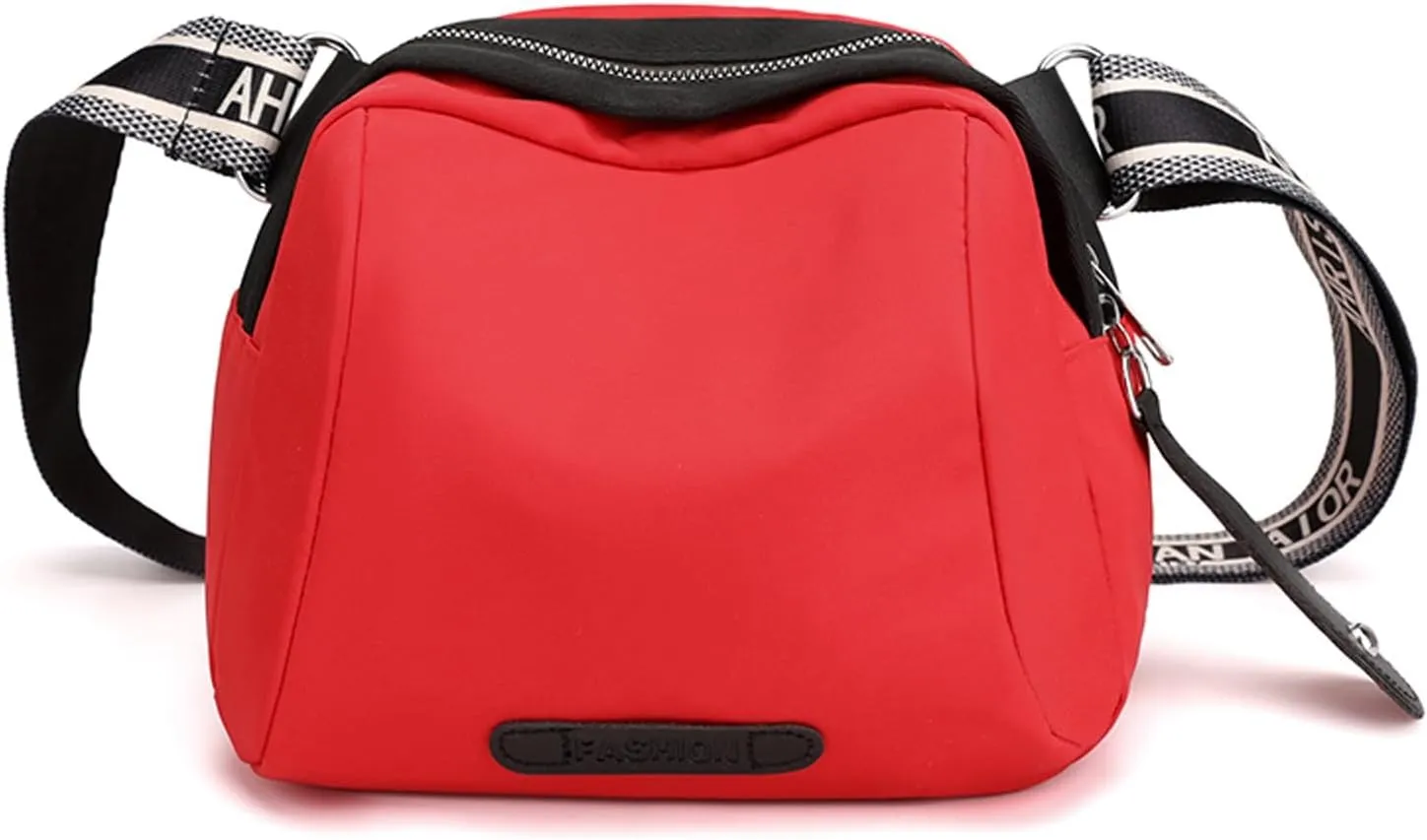 New Fashionable Casual Shoulder Bag Lightweight Nylon Fabric Women Crossbody Bags Mens Messenger Tote (RD1, One Size)
