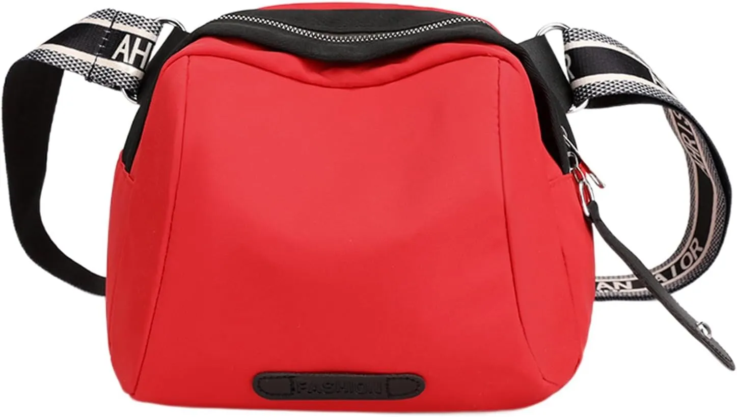 New Fashionable Casual Shoulder Bag Lightweight Nylon Fabric Women Crossbody Bags Mens Messenger Tote (RD1, One Size)