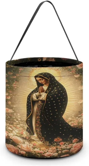 Our Lady Of Guadalupe Body Portrait Roses Halloween Candy Bag Candy Tote Bucket Gift Bags Party Supplies for Women Men