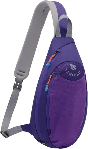 over Shoulder Bag Women Or Man Simple Casual Chest Bag Lightweight Crossbody Bags With Zipper Portable One (B, One Size)