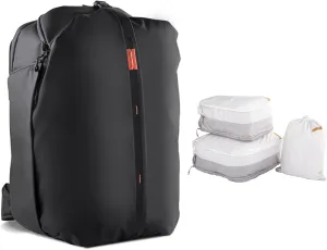 PGYTECH OneMo Travel Backpack 35L Clothes Storage Set, Travel Organizer Bags for Photographers and Enthusiasts, Dual-Color Compression Packing Cubes for Suitcases and Backpacks