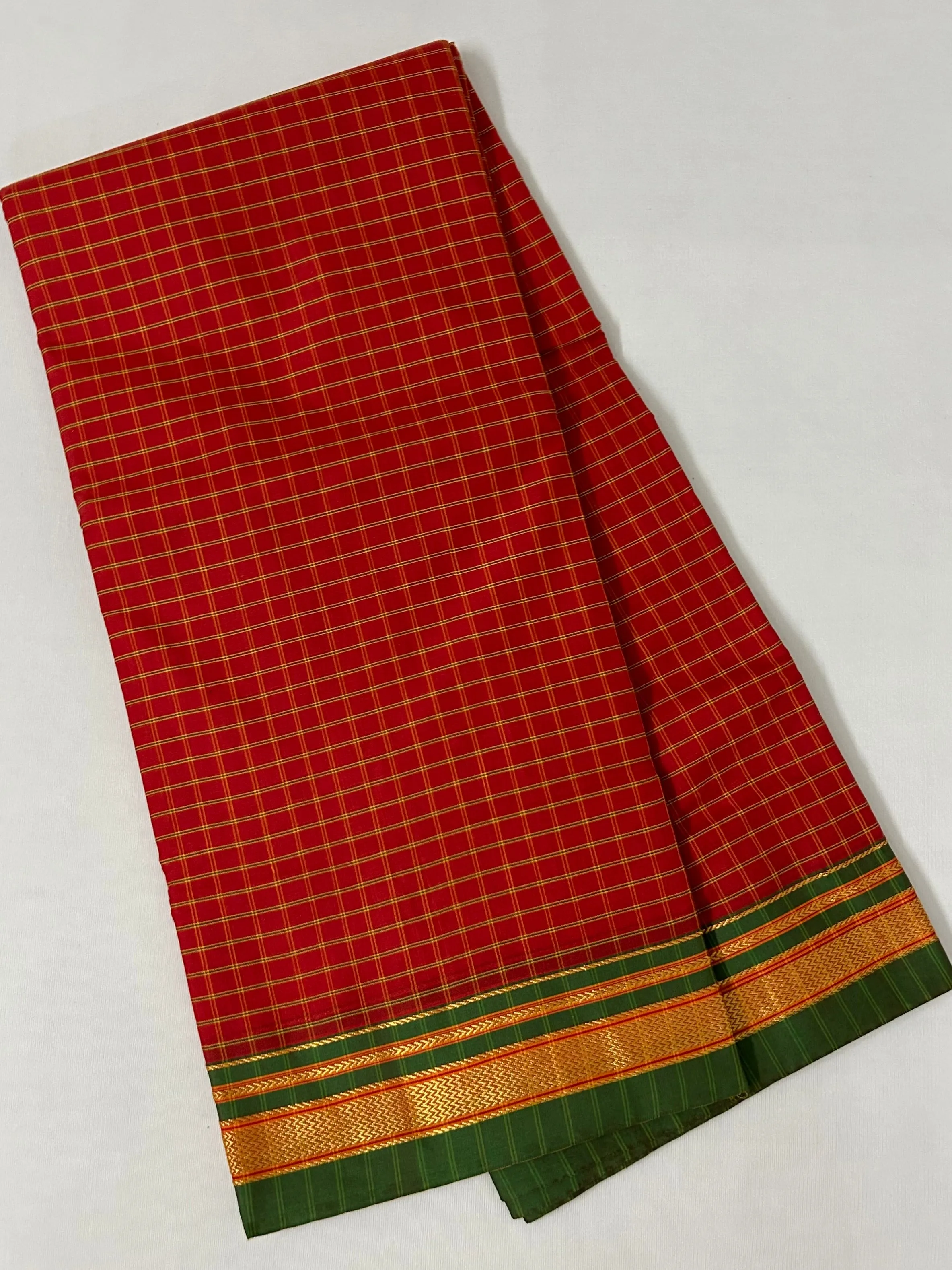 Poona Cotton Check Saree