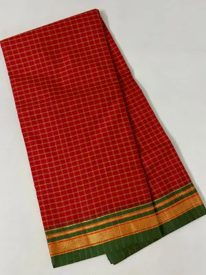 Poona Cotton Check Saree
