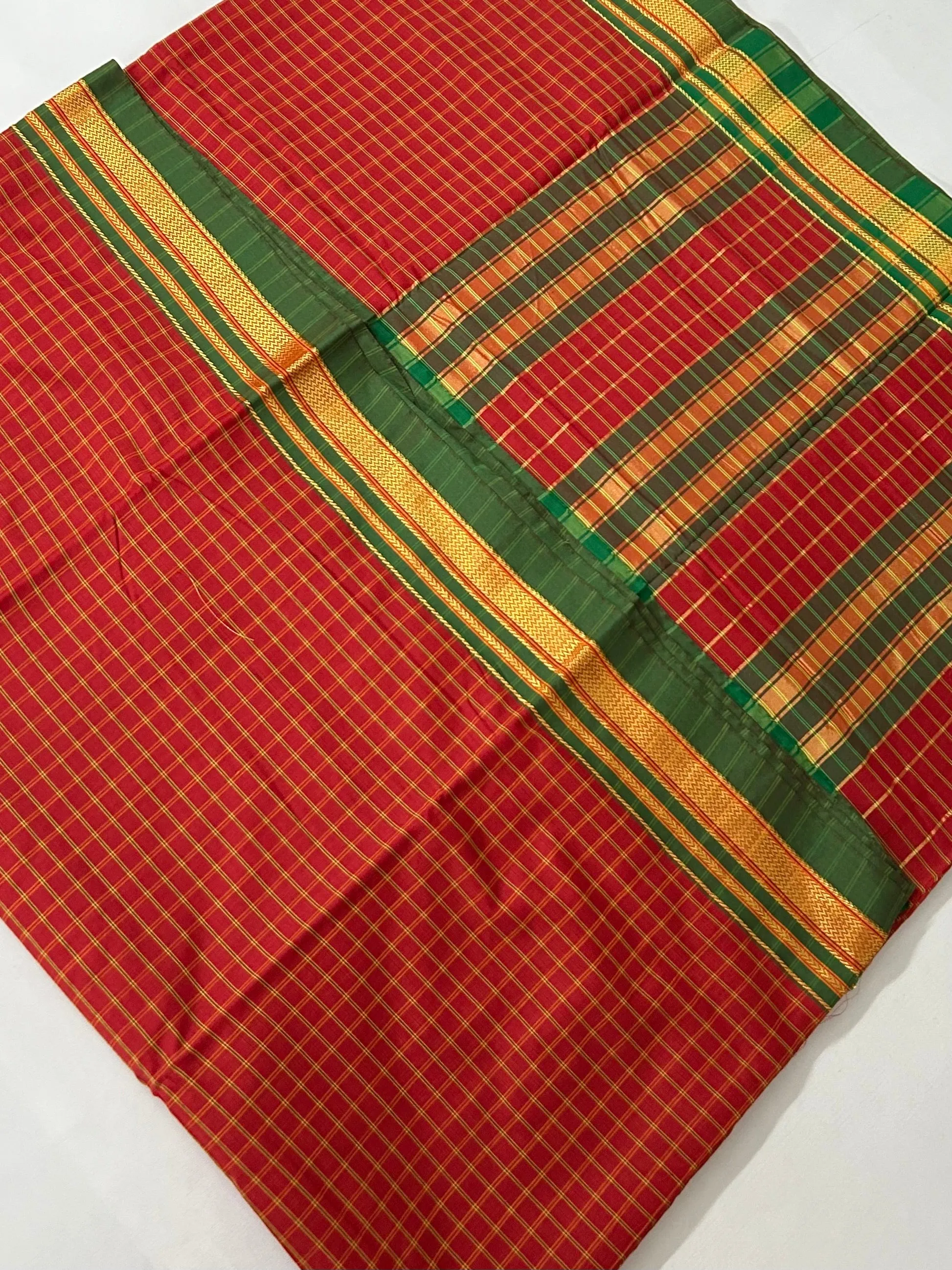 Poona Cotton Check Saree