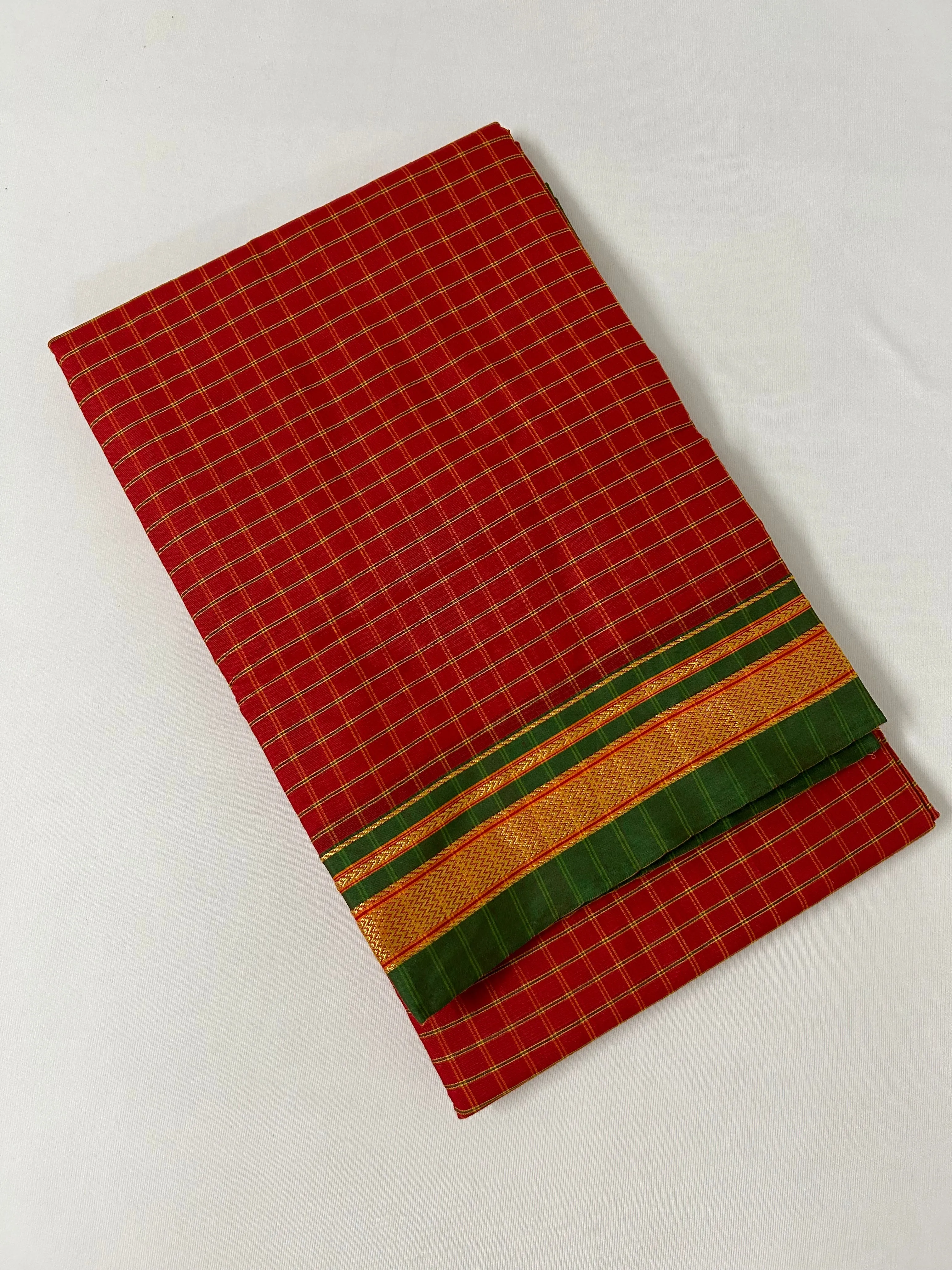 Poona Cotton Check Saree
