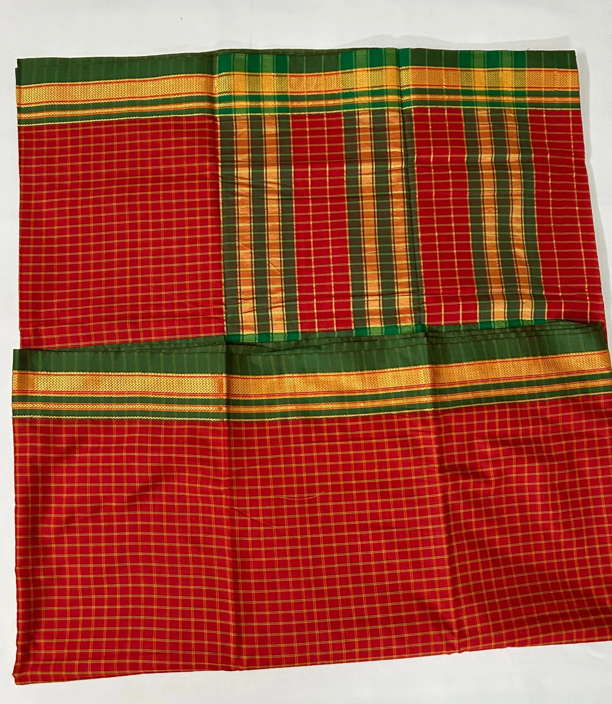 Poona Cotton Check Saree