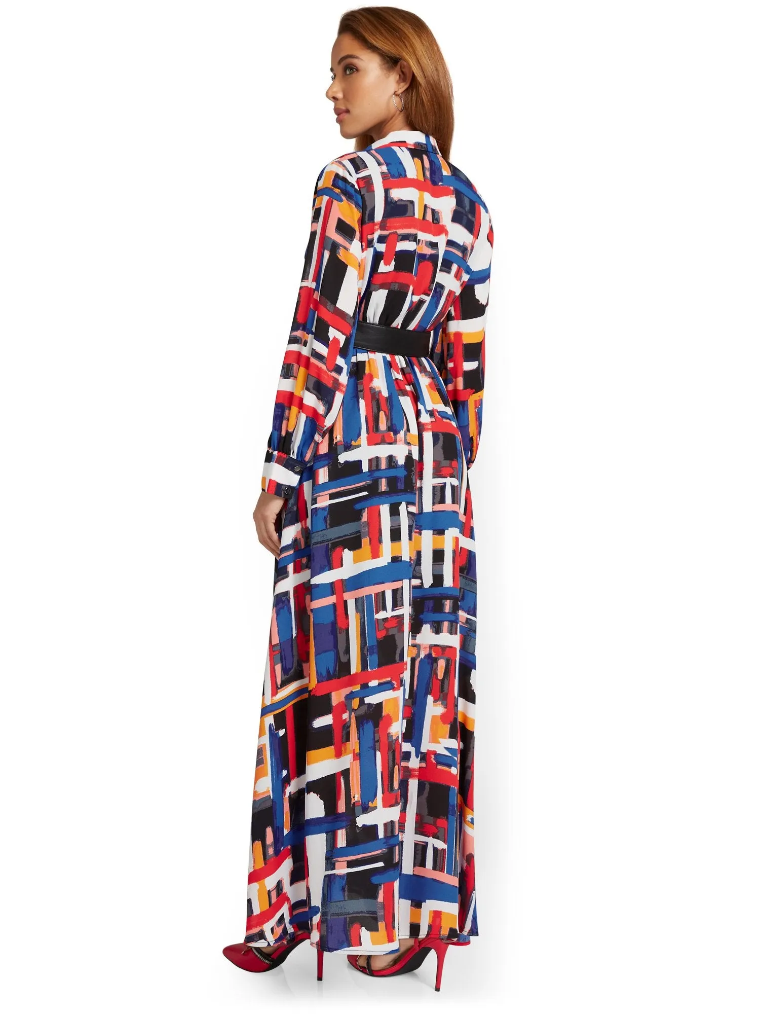 Printed Maxi Shirtdress