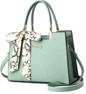 PU Leather Shoulder Womens Lightweight Top Handle Crossbody Messenger for Work Travel Roomy Fashion Totes Handbag
