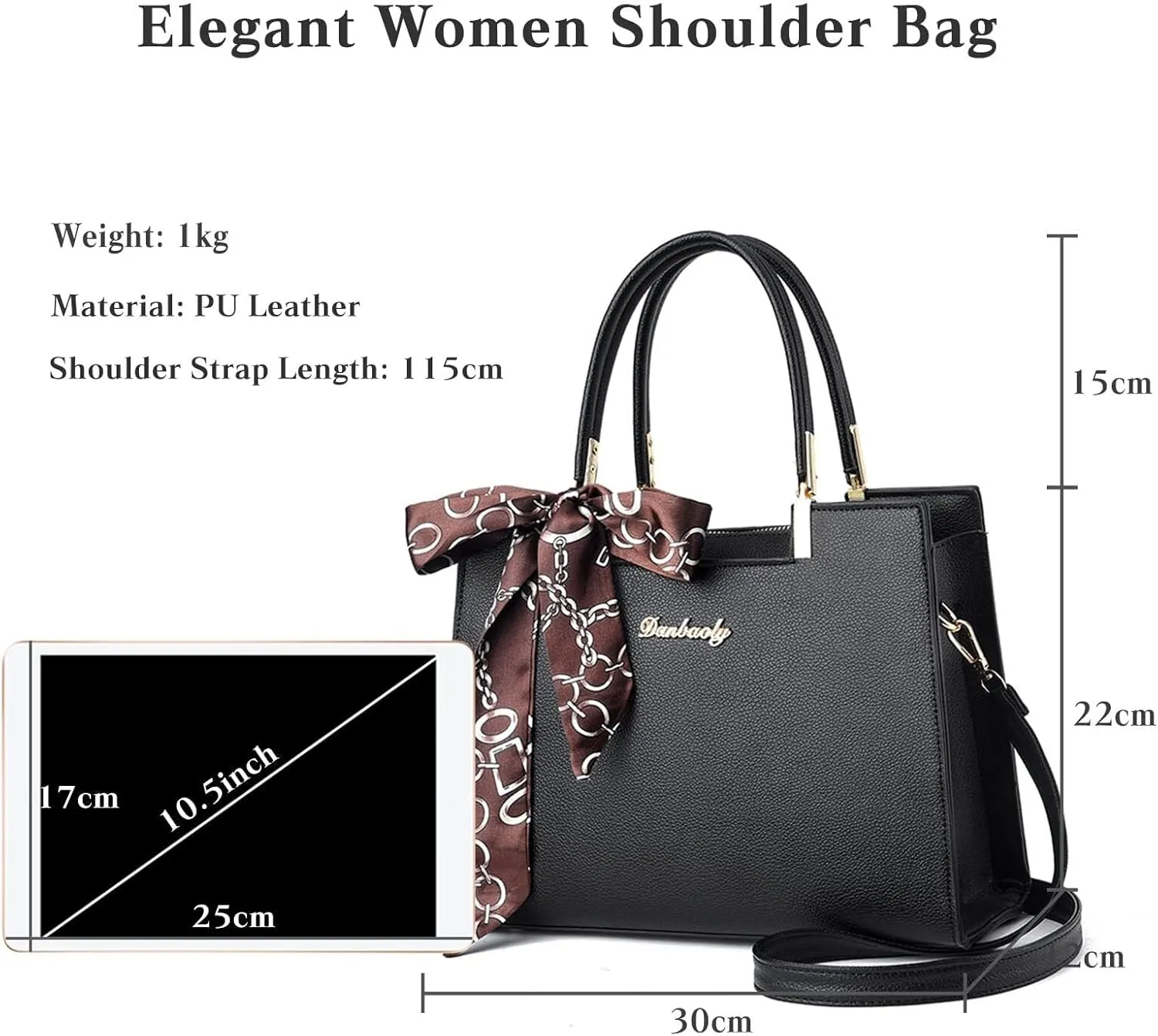 PU Leather Shoulder Womens Lightweight Top Handle Crossbody Messenger for Work Travel Roomy Fashion Totes Handbag