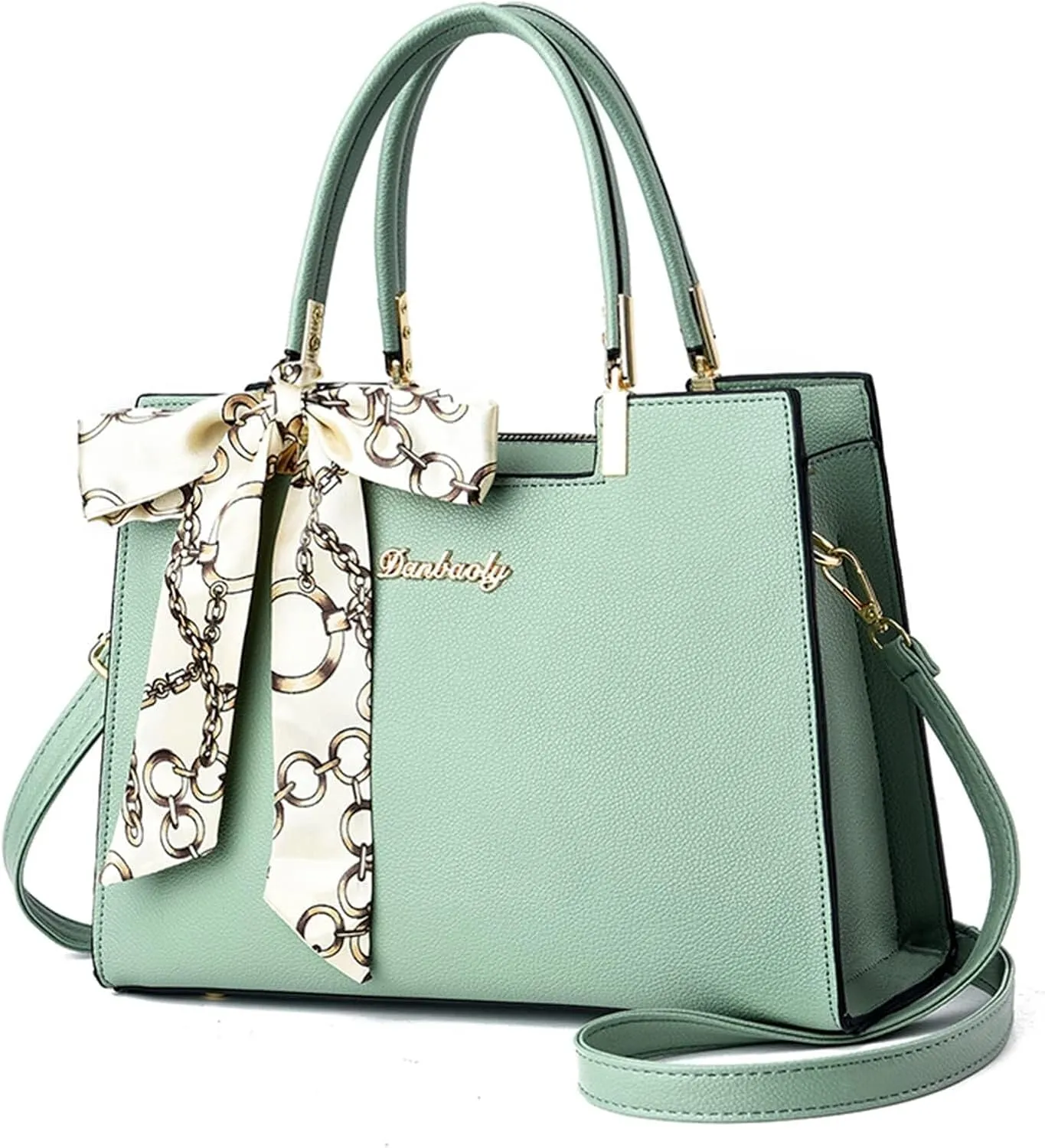 PU Leather Shoulder Womens Lightweight Top Handle Crossbody Messenger for Work Travel Roomy Fashion Totes Handbag