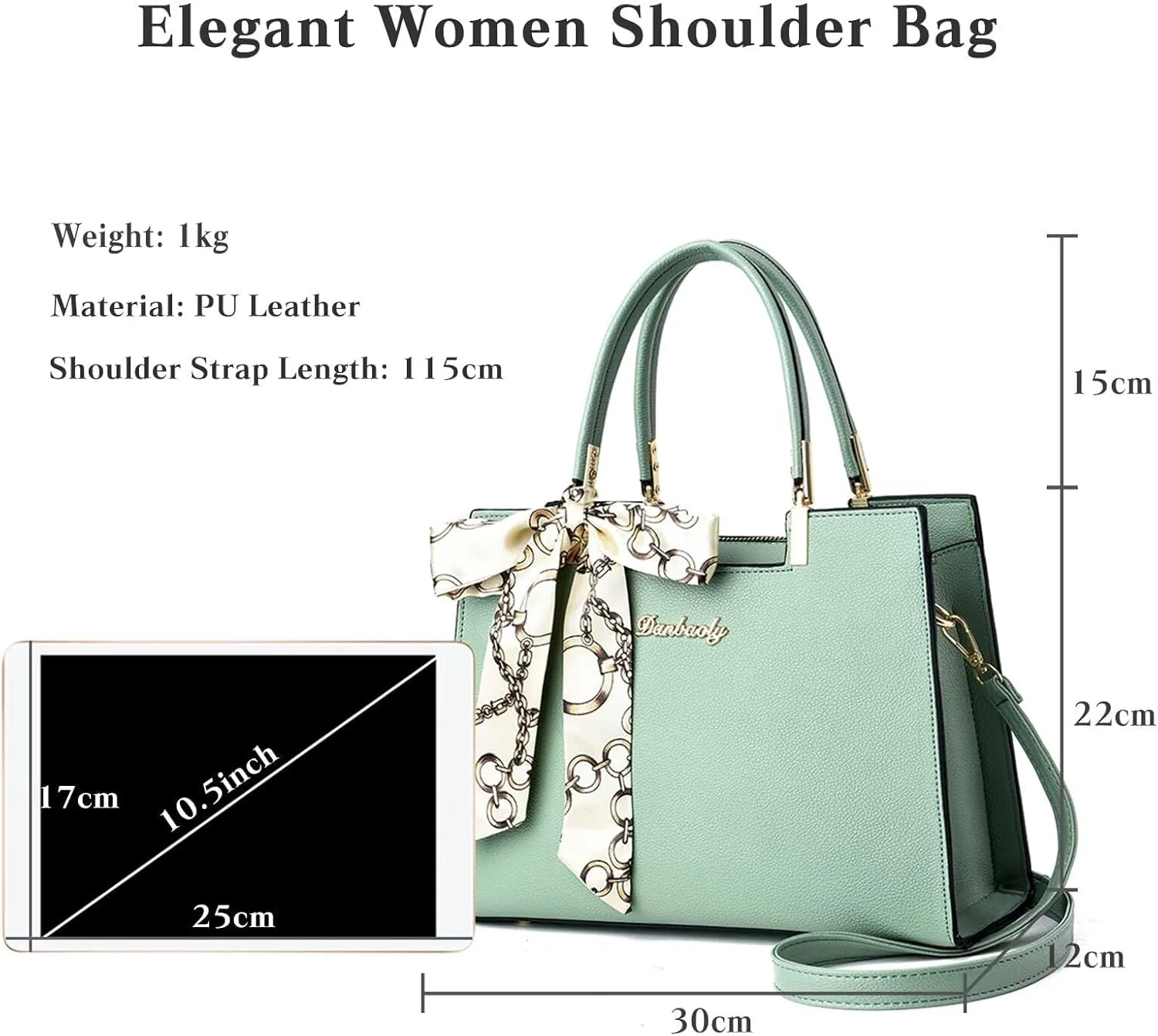 PU Leather Shoulder Womens Lightweight Top Handle Crossbody Messenger for Work Travel Roomy Fashion Totes Handbag