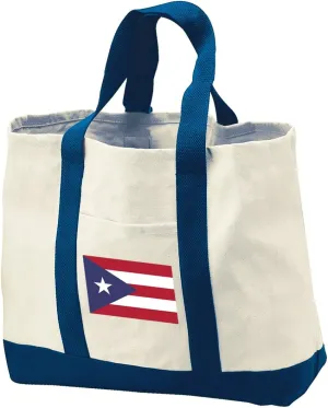 Puerto Rico Tote Bag Puerto Rico Flag Totes for Pool Beach Travel Grocery Shoppi