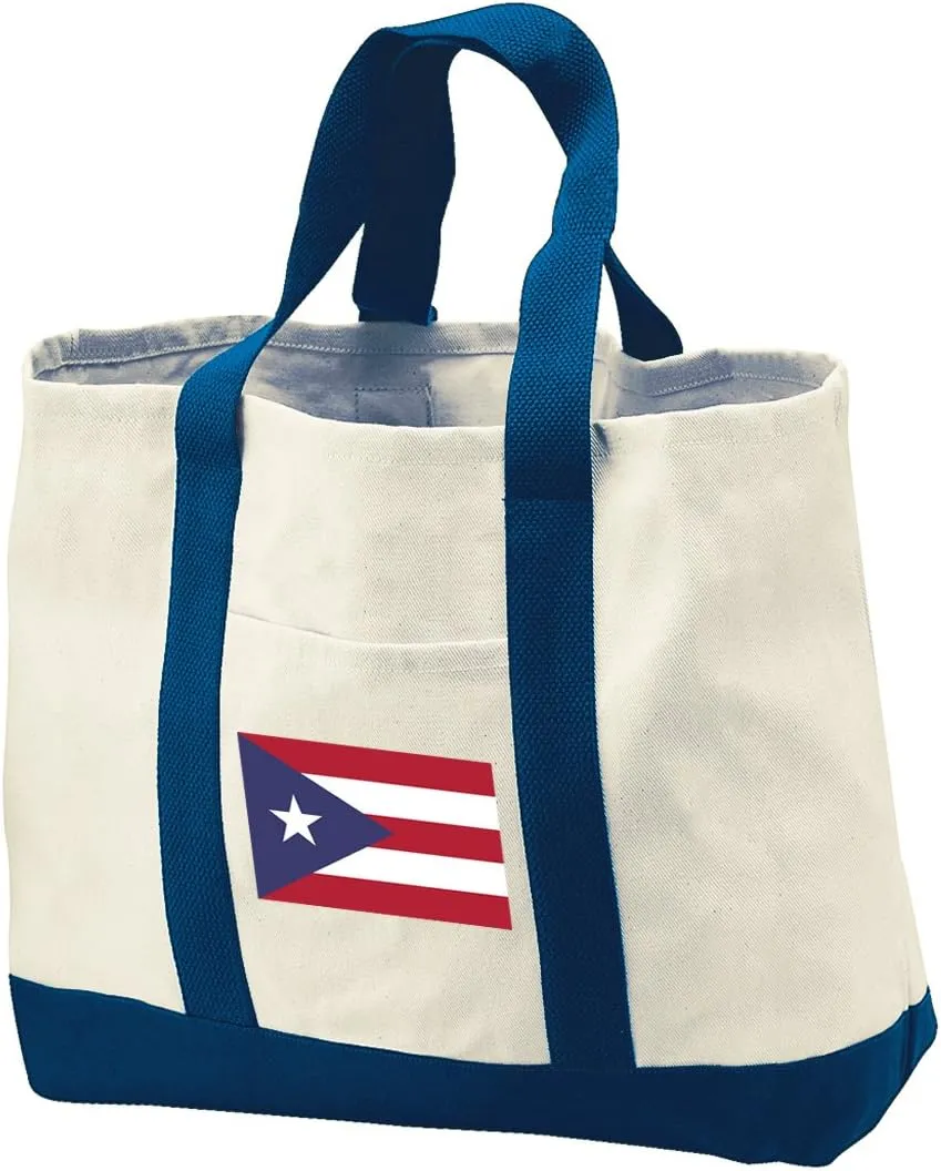 Puerto Rico Tote Bag Puerto Rico Flag Totes for Pool Beach Travel Grocery Shoppi
