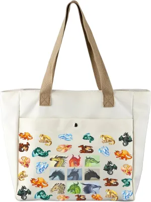 PXTIDY Wings Dragon Novel Inspired Gift Fantasy Novel Fire Dragon Tote Bag Dragon Party Gifts Bookish Shoulder Bag