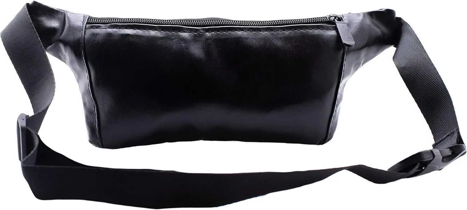 Rave Envy Cute Festival Fanny Waist Packs - Waist Bags for Women - Choice of Color (Leather - Black)