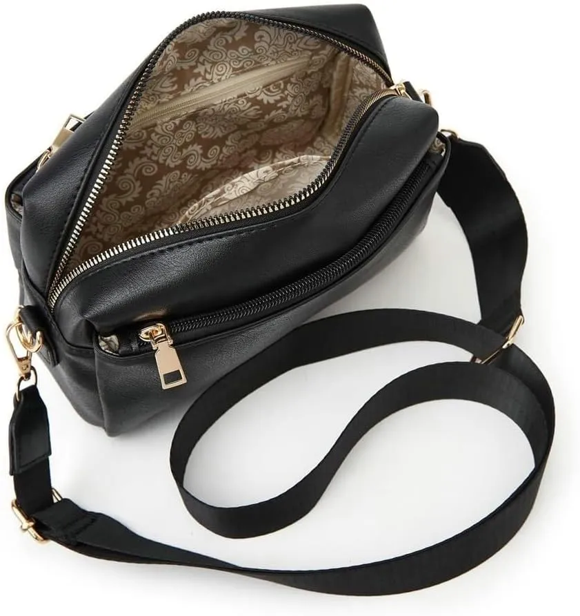 Retro Inspired PU Leather Shoulder & Crossbody Soft Hobo Totes Handbag for Women Fashion Purse with Zipper Satchel